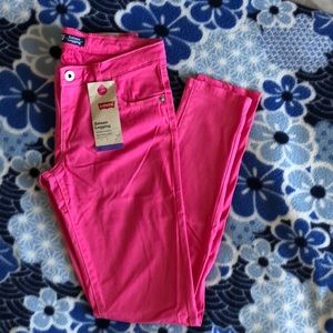Levi hot pink kids sateen legging regular